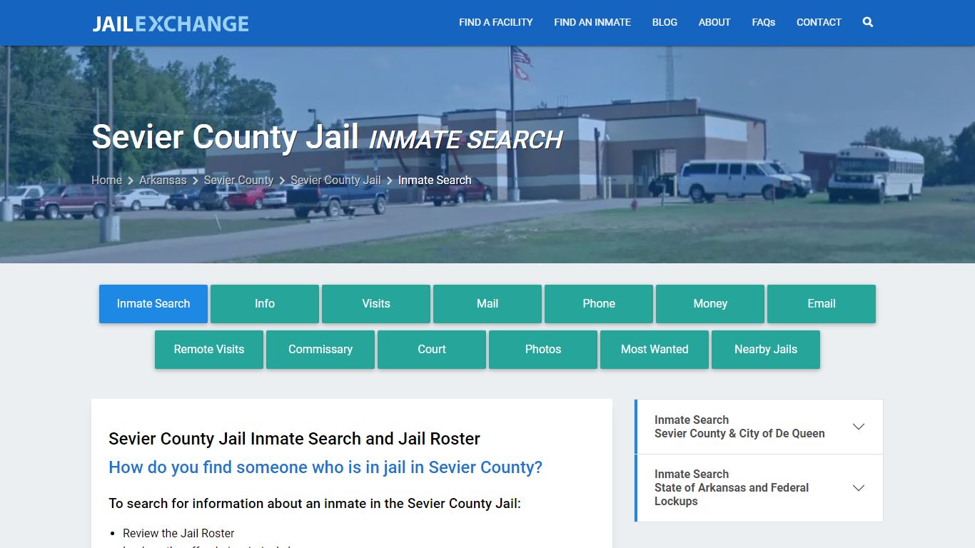 Inmate Search: Roster & Mugshots - Sevier County Jail, AR - Jail Exchange