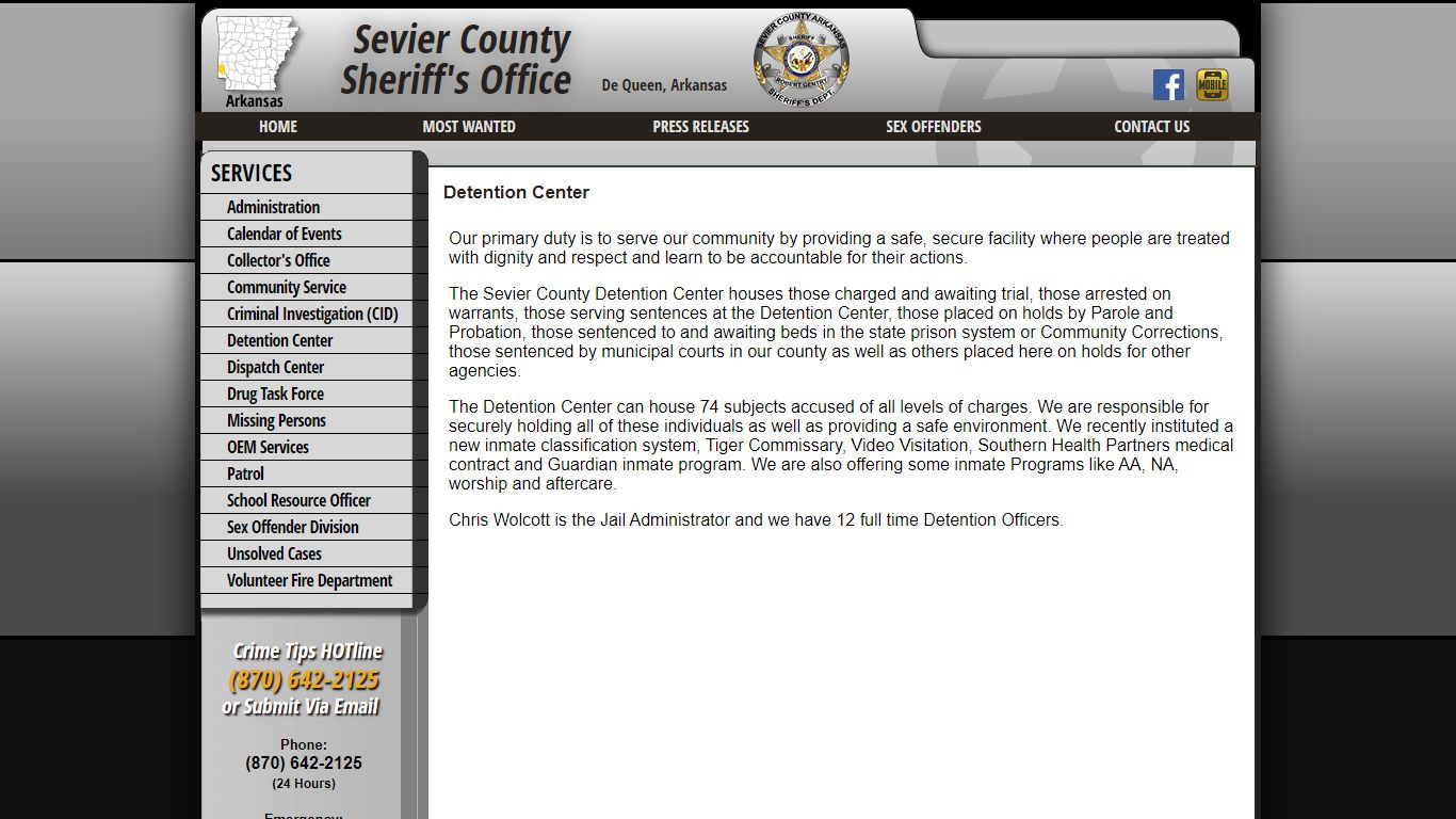 Detention Center - Sevier County Sheriff, AR