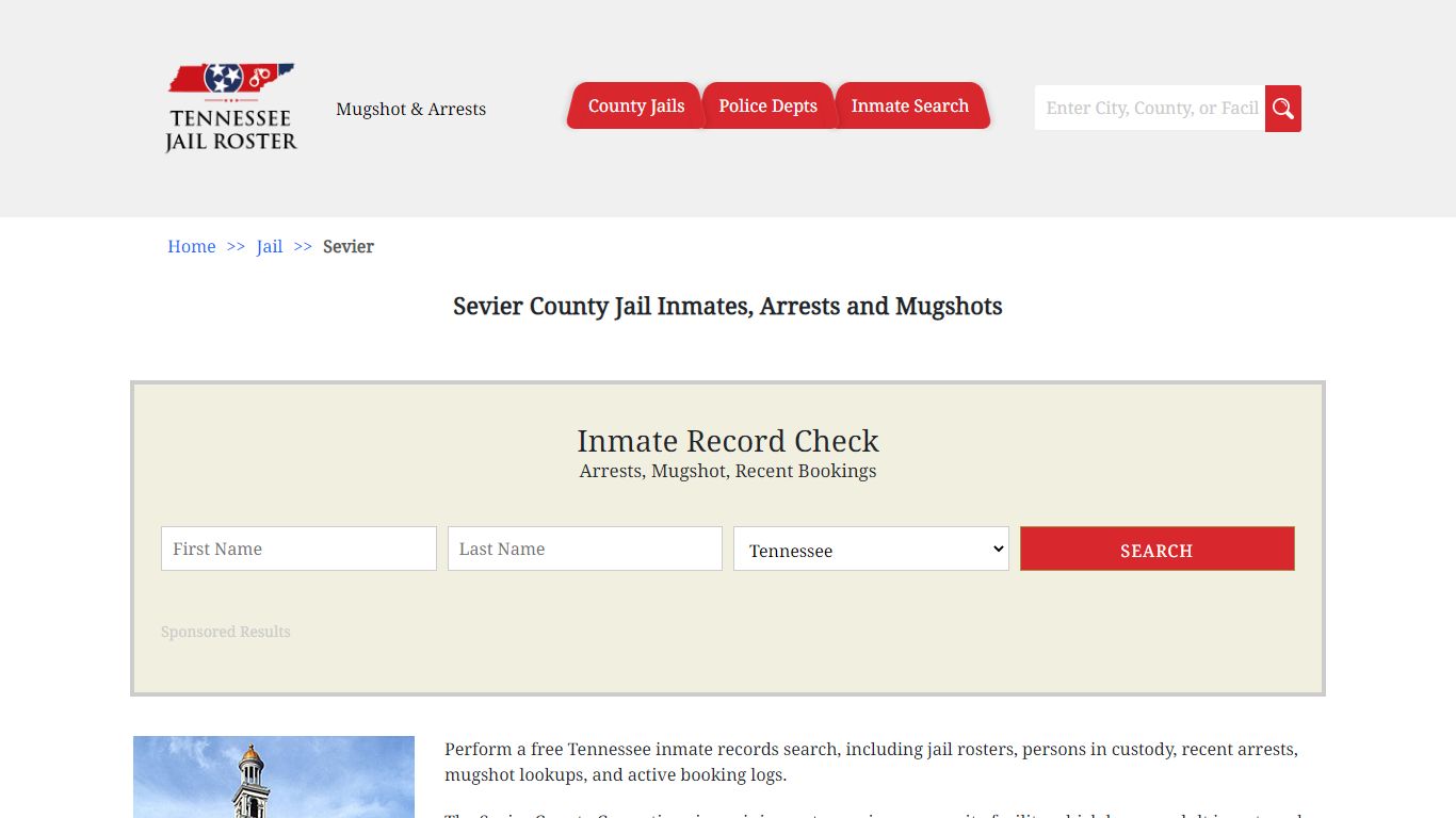 Sevier County Jail Inmates, Arrests and Mugshots - Jail Roster Search