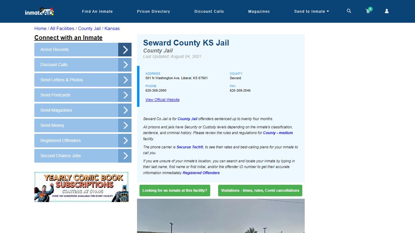 Seward County KS Jail - Inmate Locator - Liberal, KS