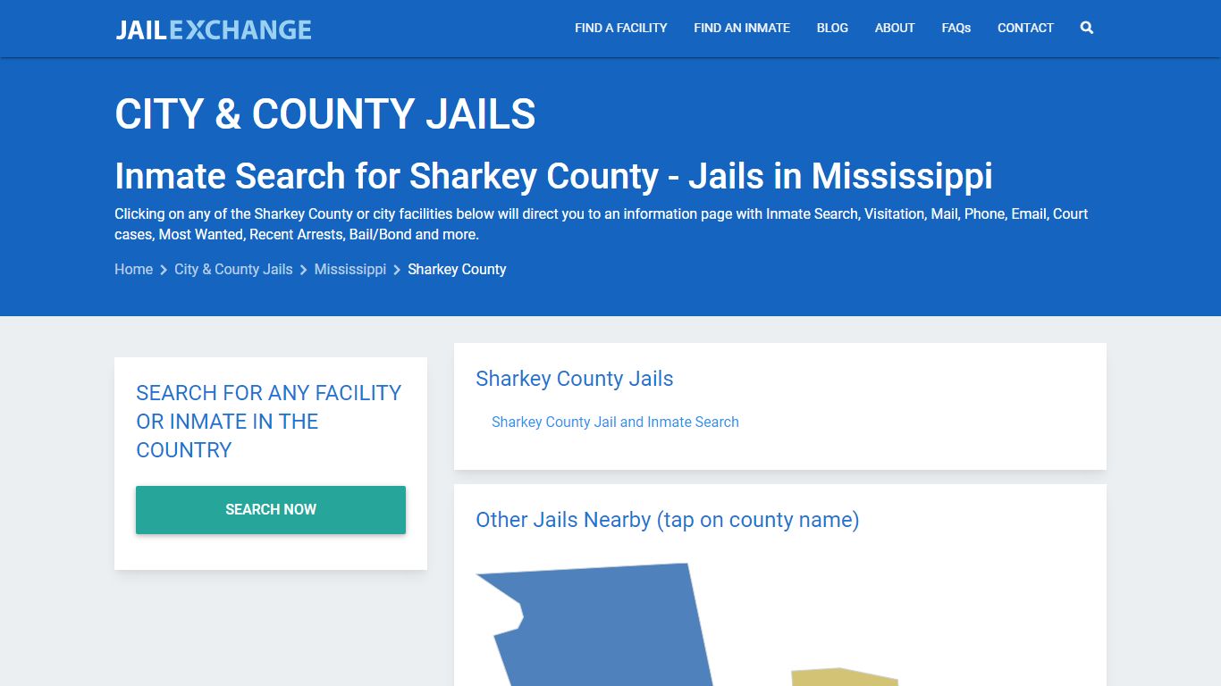 Inmate Search for Sharkey County | Jails in Mississippi - Jail Exchange