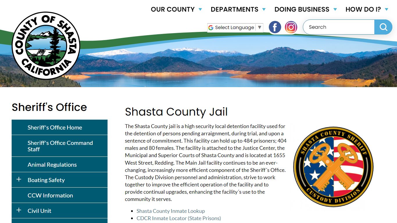 Shasta County Jail | Shasta County California