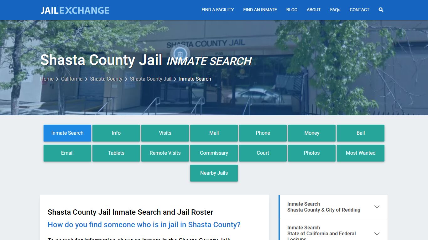 Inmate Search: Roster & Mugshots - Shasta County Jail, CA