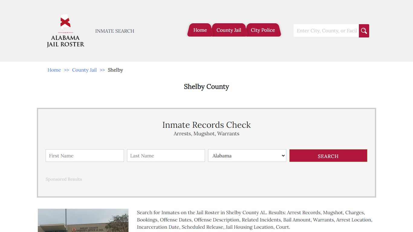 Shelby County | Alabama Jail Inmate Search