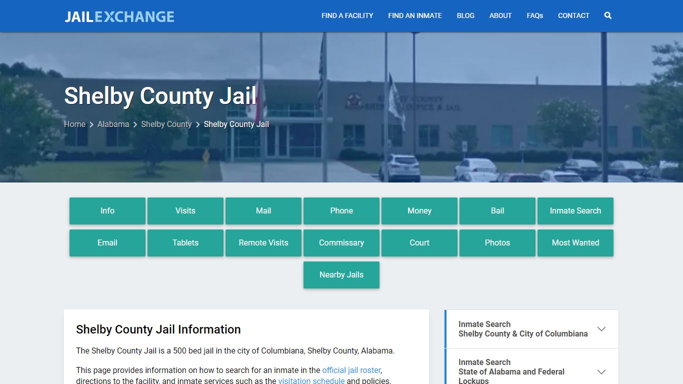 Shelby County Jail, AL Inmate Search, Information