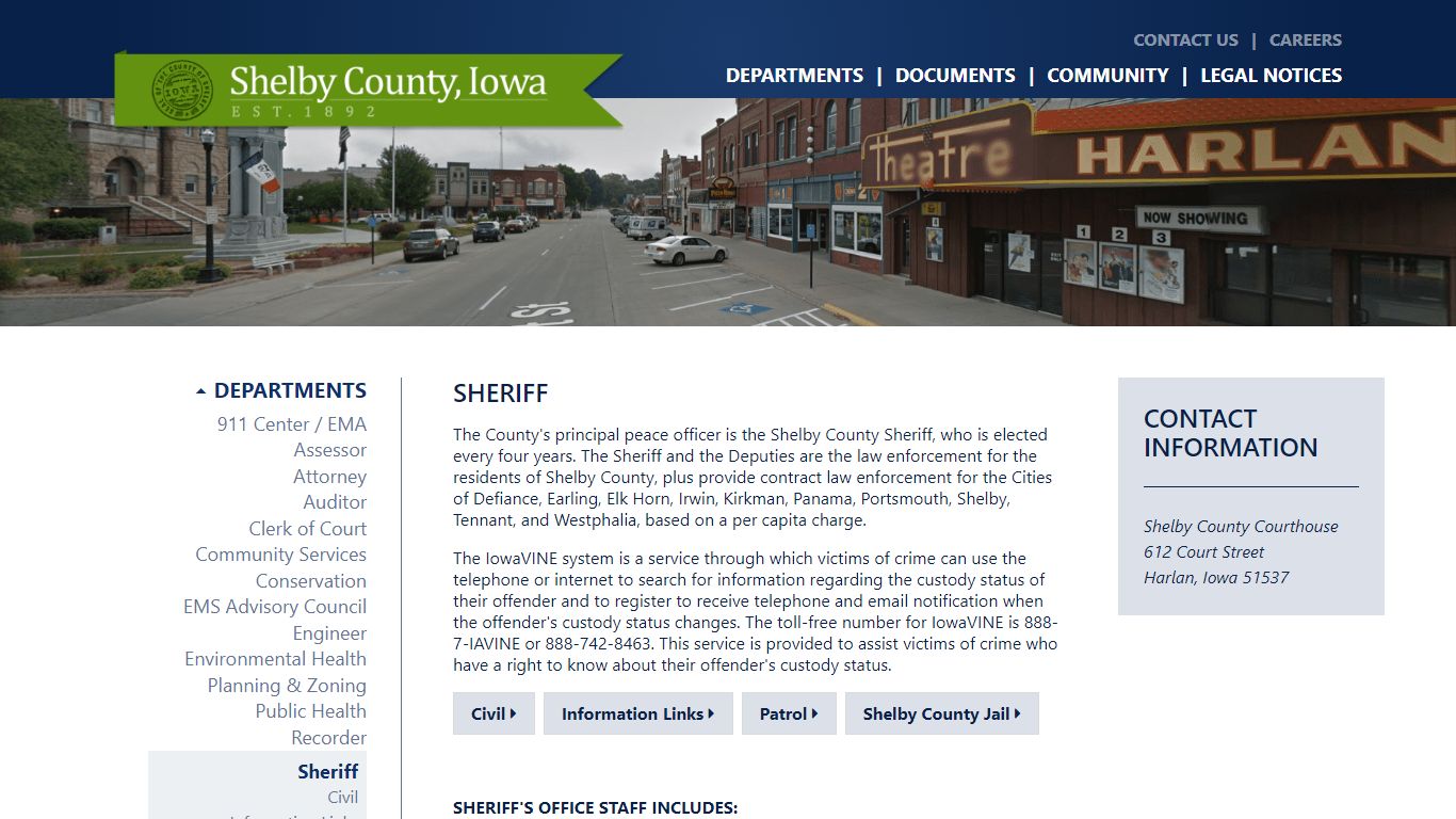 Sheriff - Departments - Shelby County, Iowa