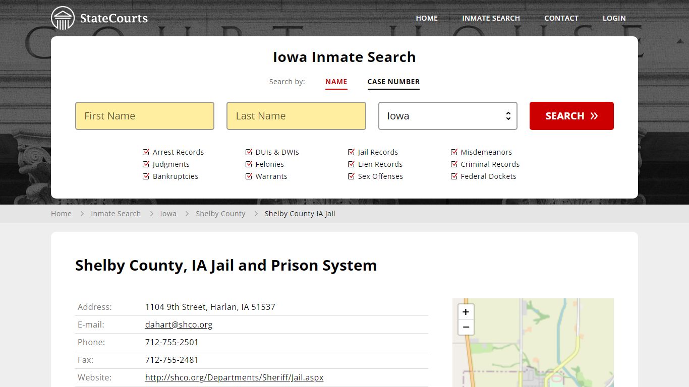Shelby County IA Jail Inmate Records Search, Iowa - StateCourts