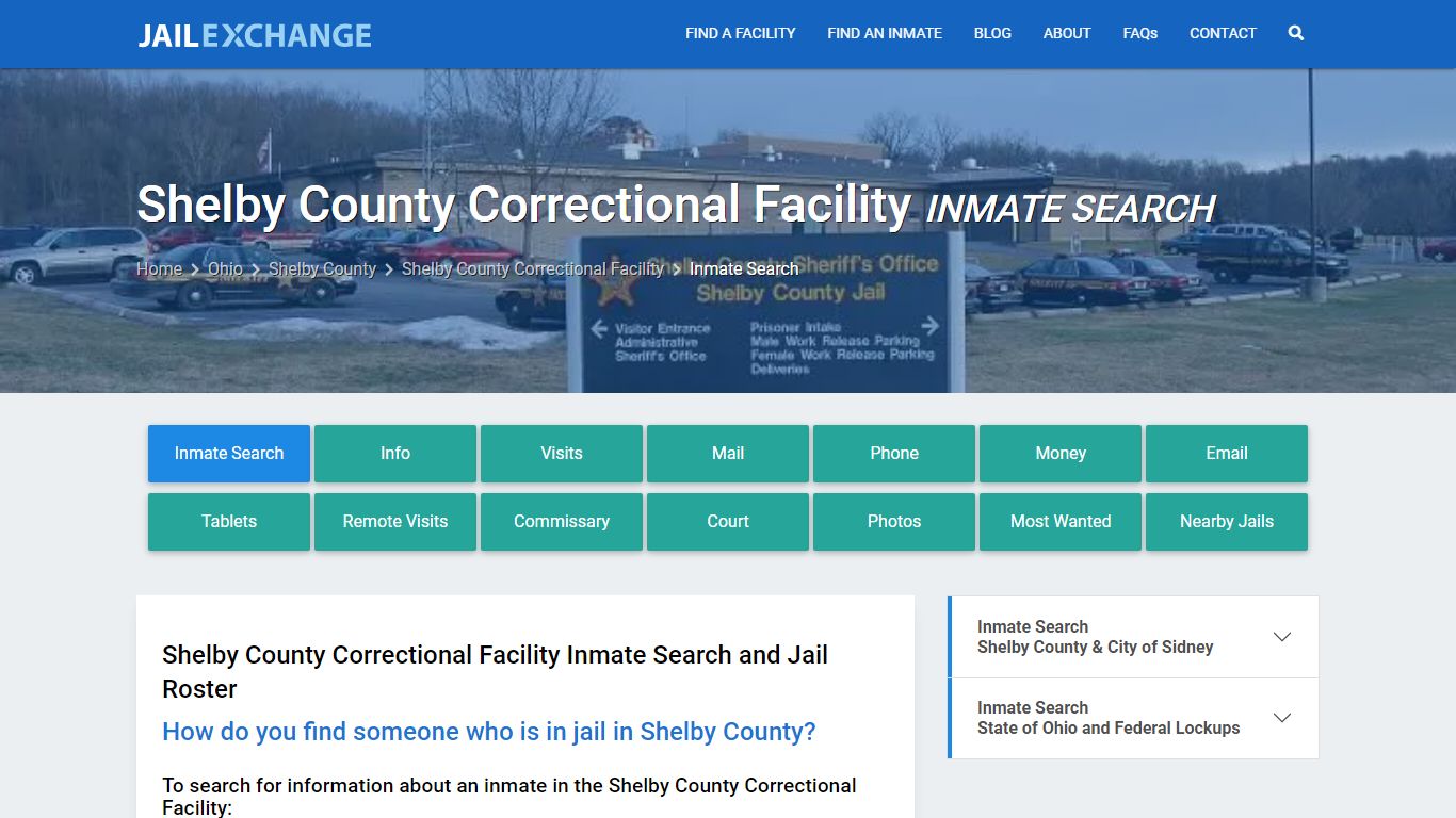 Shelby County Correctional Facility Inmate Search - Jail Exchange