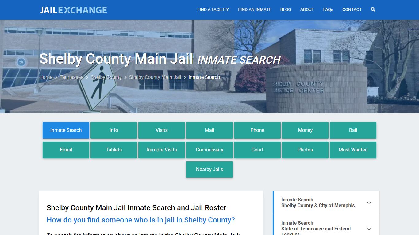 Inmate Search: Roster & Mugshots - Shelby County Main Jail, TN