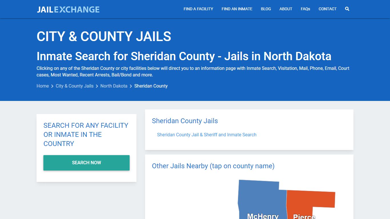 Inmate Search for Sheridan County | Jails in North Dakota - Jail Exchange
