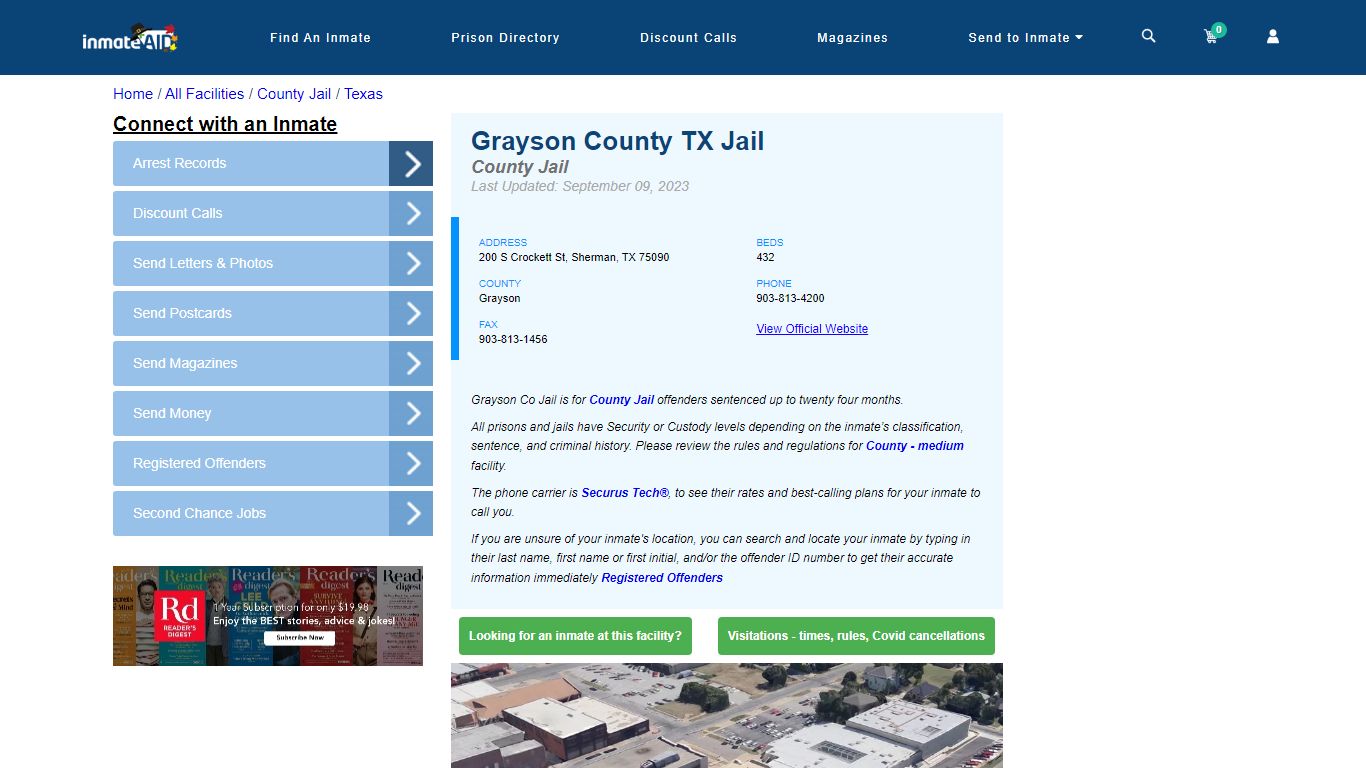 Grayson County TX Jail - Inmate Locator - Sherman, TX