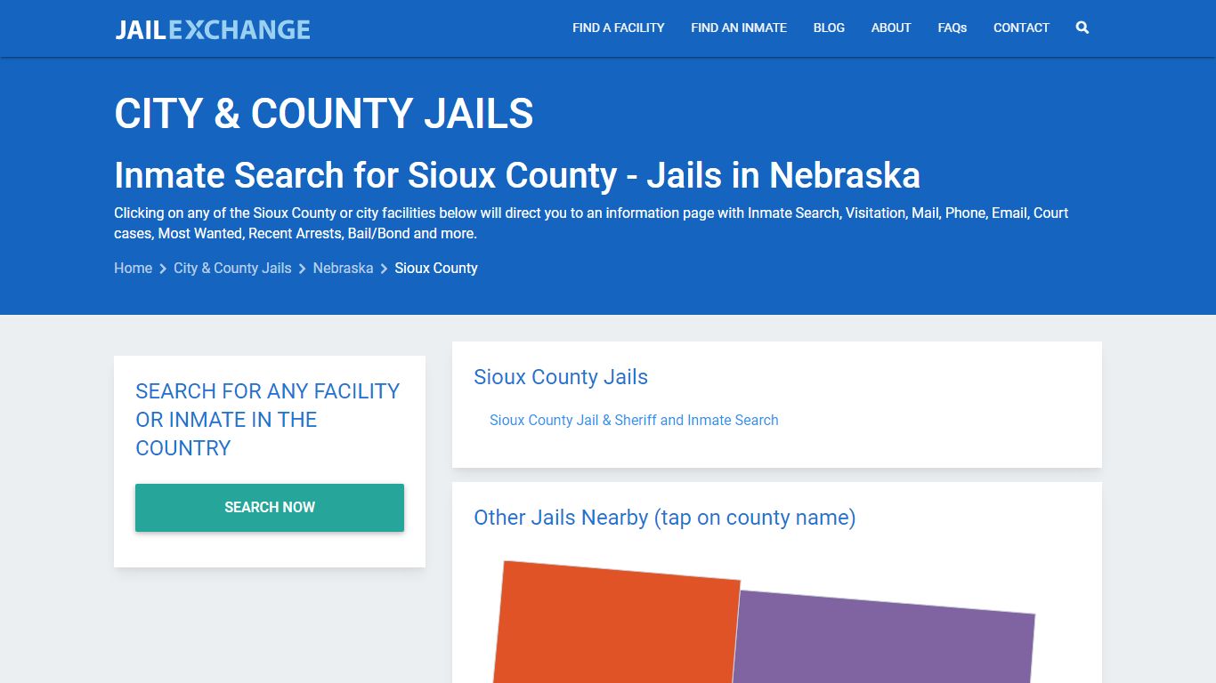 Inmate Search for Sioux County | Jails in Nebraska - Jail Exchange