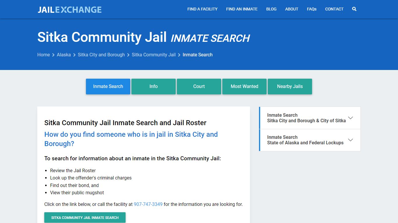 Inmate Search: Roster & Mugshots - Sitka Community Jail, AK