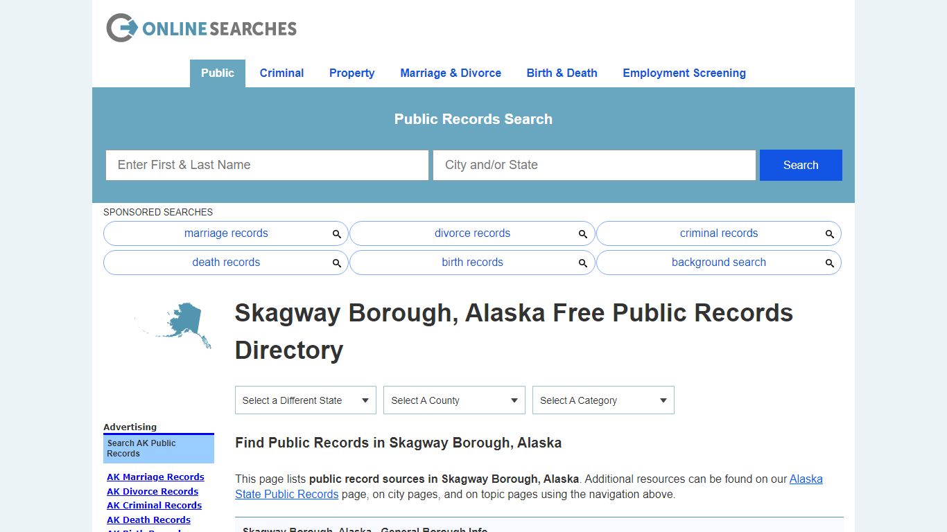 Skagway Borough, Alaska Public Records Directory