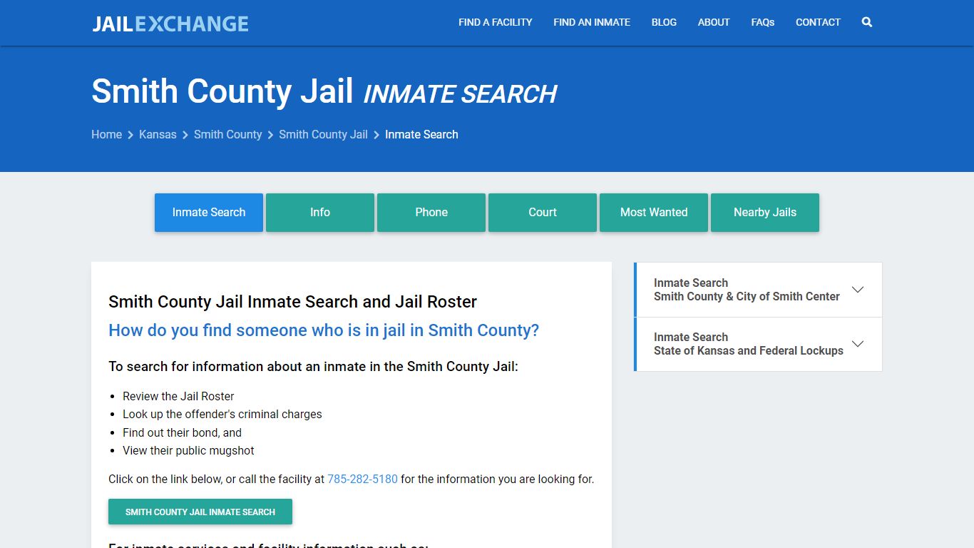 Inmate Search: Roster & Mugshots - Smith County Jail, KS