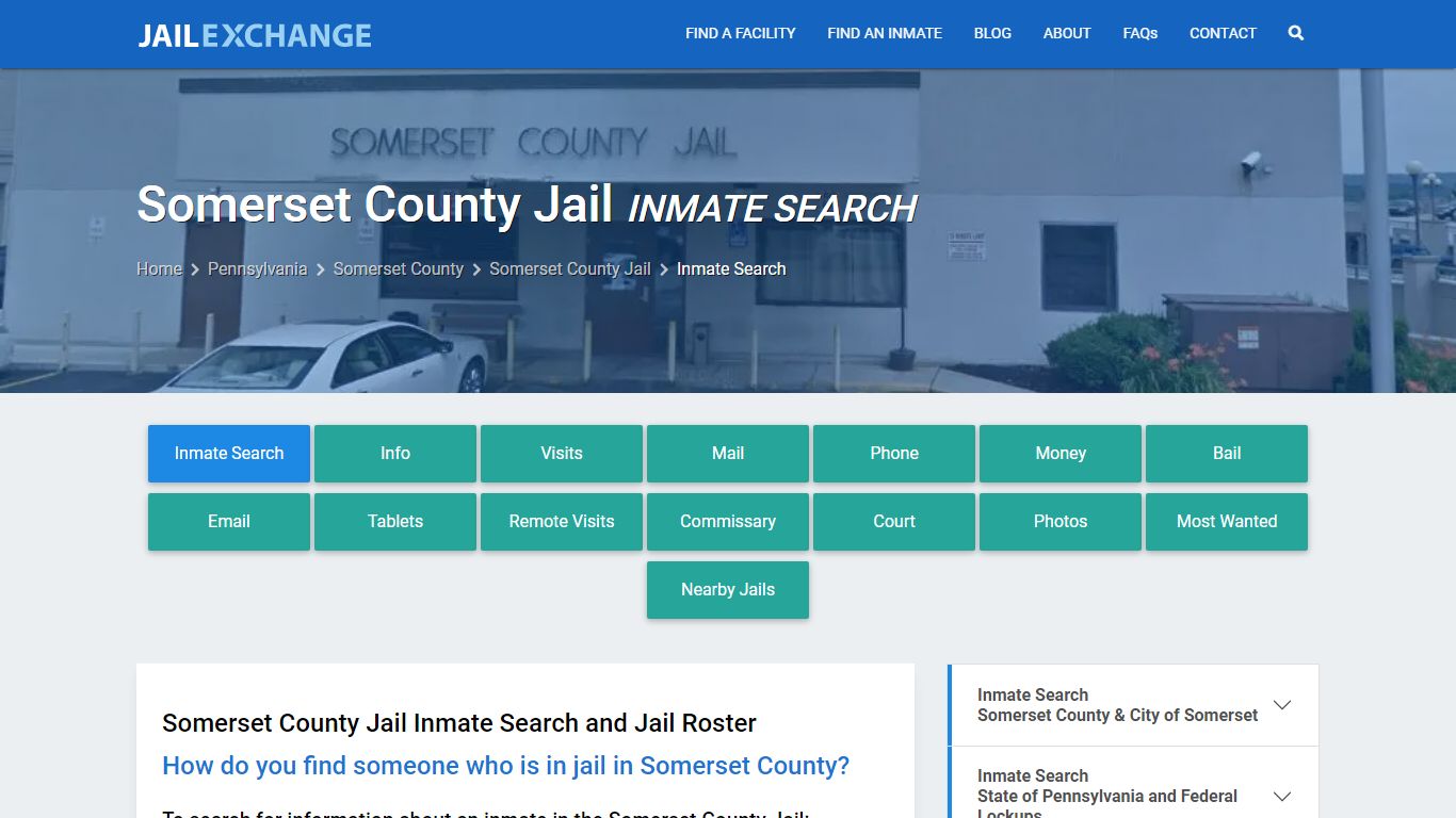Inmate Search: Roster & Mugshots - Somerset County Jail, PA