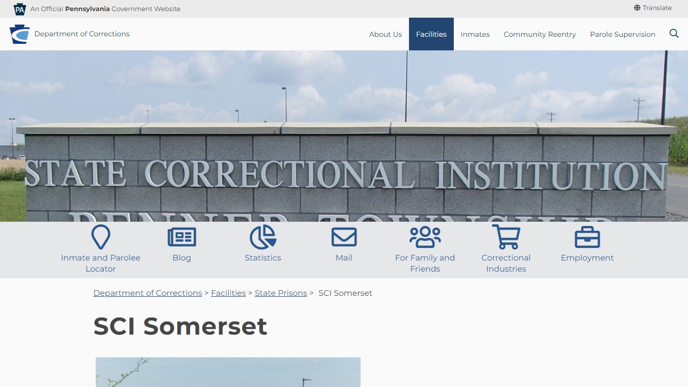 SCI Somerset - Pennsylvania Department of Corrections