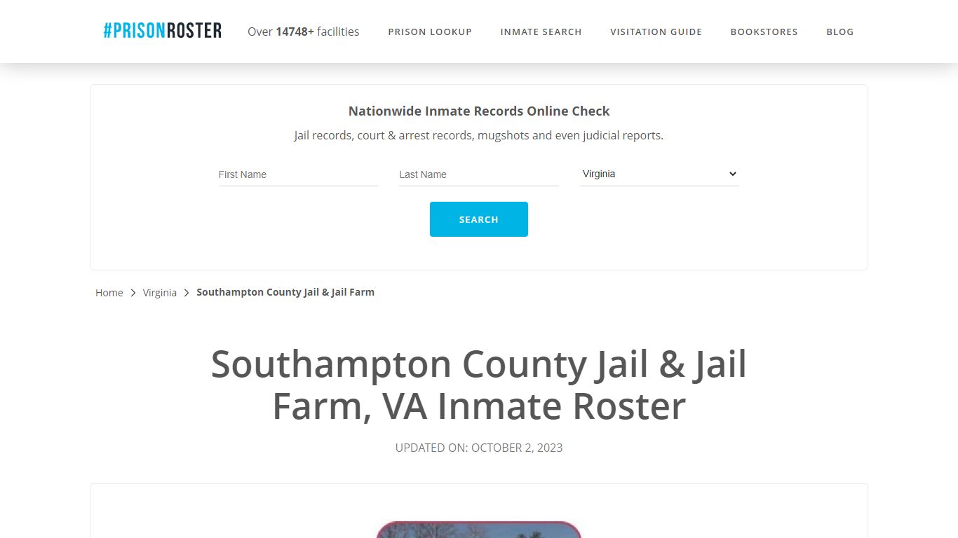 Southampton County Jail & Jail Farm, VA Inmate Roster - Prisonroster