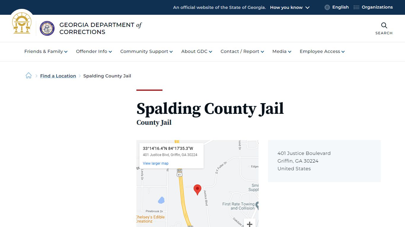 Spalding County Jail | Georgia Department of Corrections