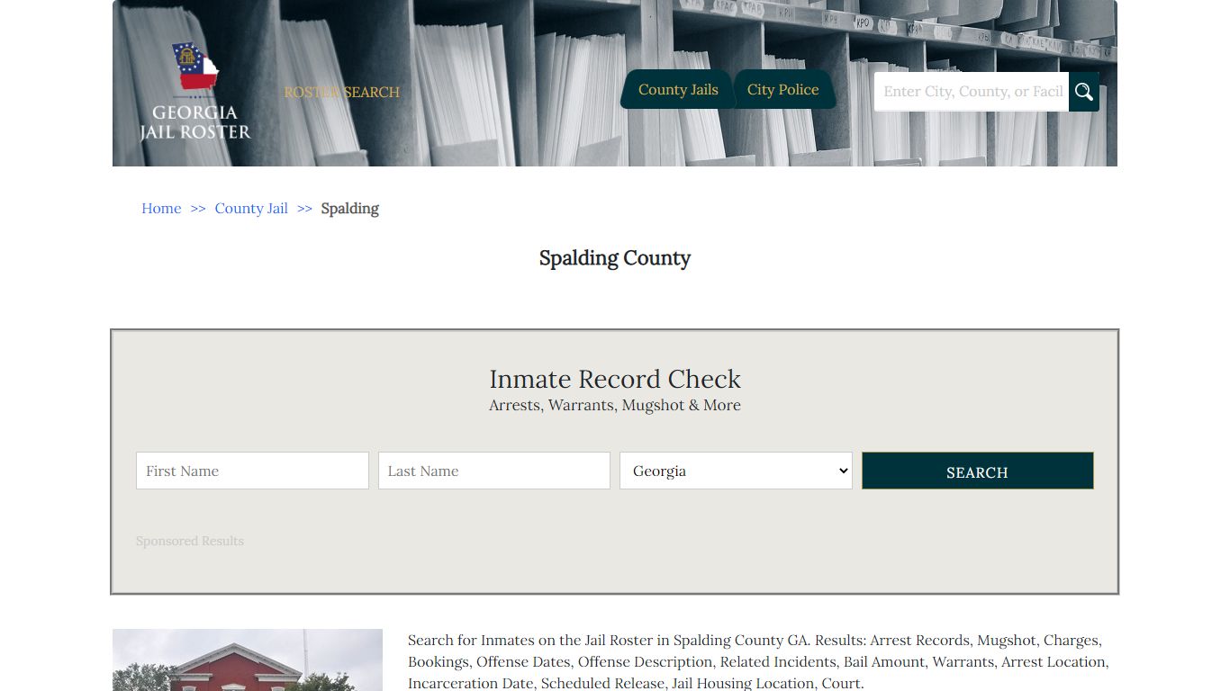 Spalding County | Georgia Jail Inmate Search
