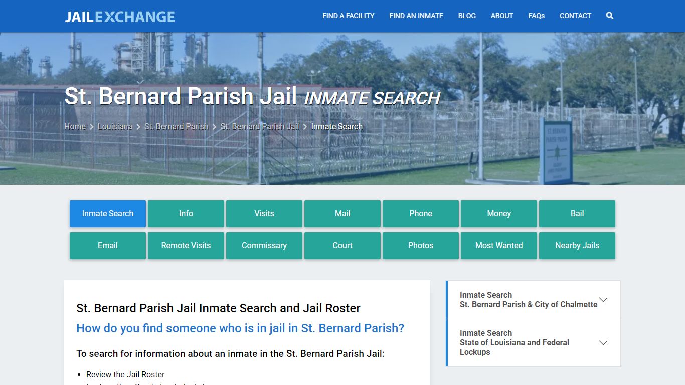 Inmate Search: Roster & Mugshots - St. Bernard Parish Jail, LA