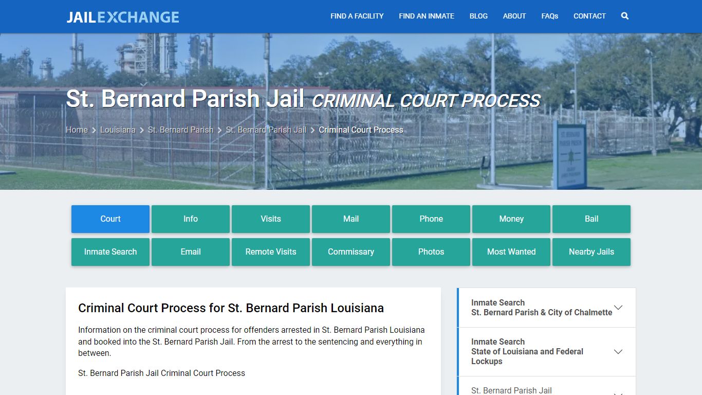 St. Bernard Parish Jail Criminal Court Process - Jail Exchange