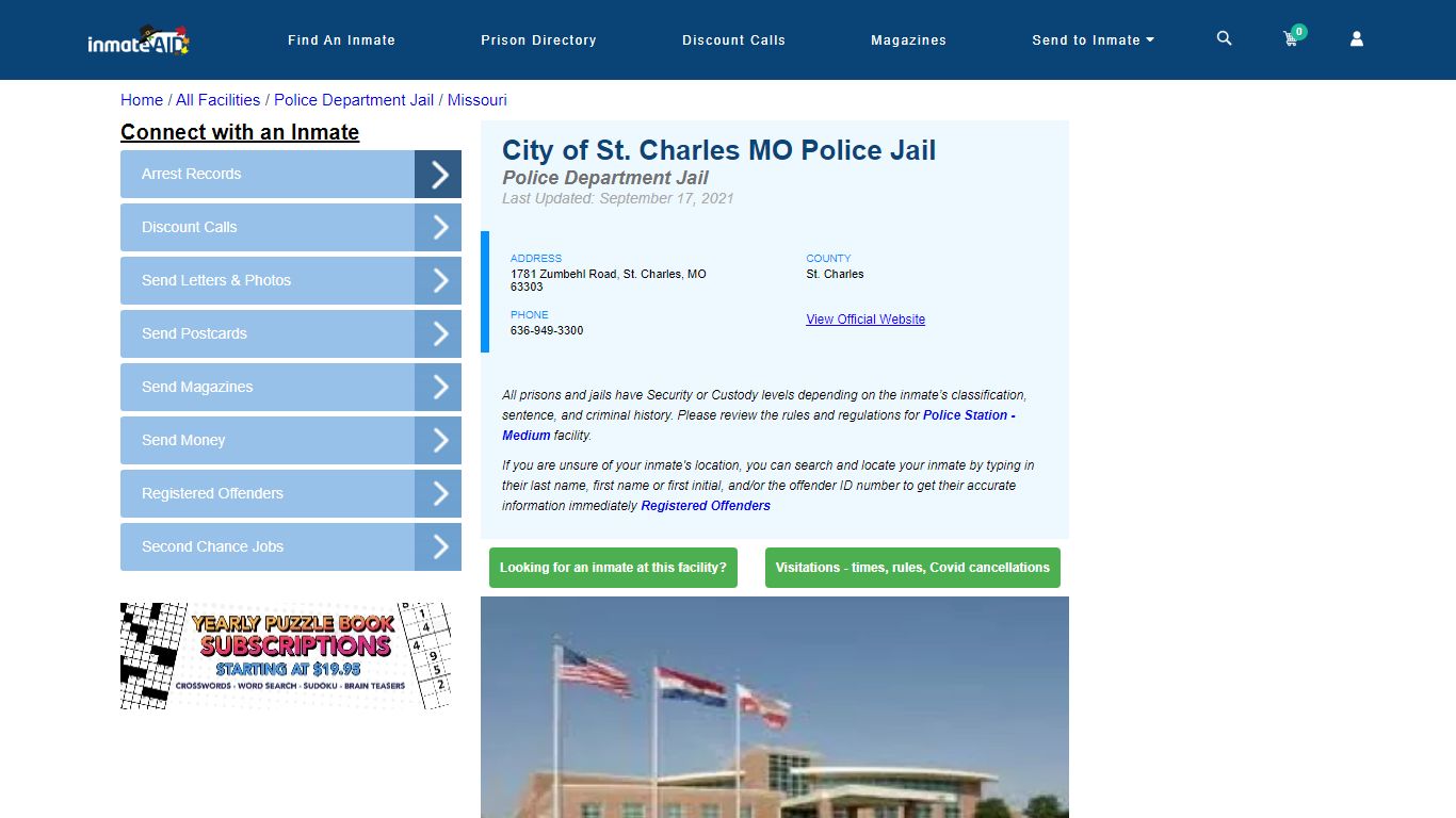 City of St. Charles MO Police Jail - InmateAid