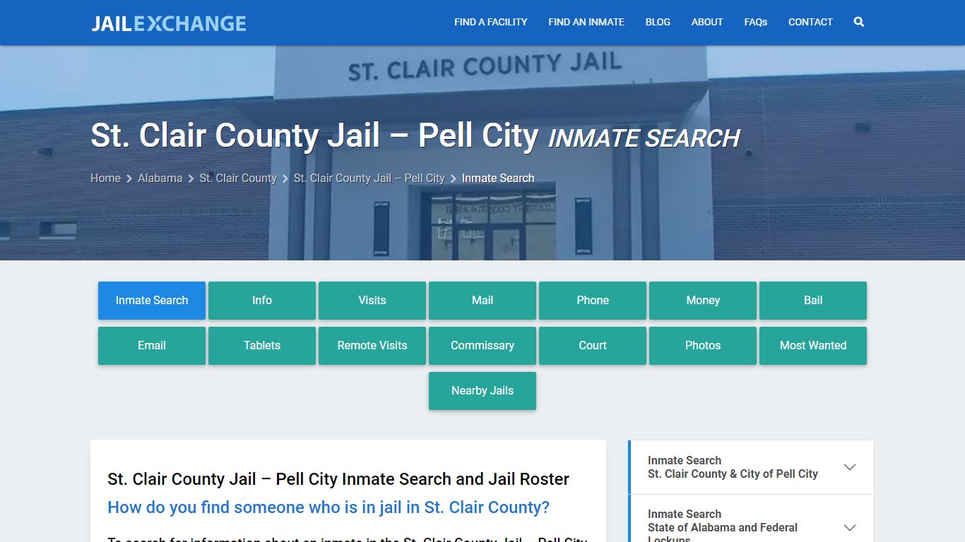 St. Clair County Jail – Pell City Inmate Search - Jail Exchange