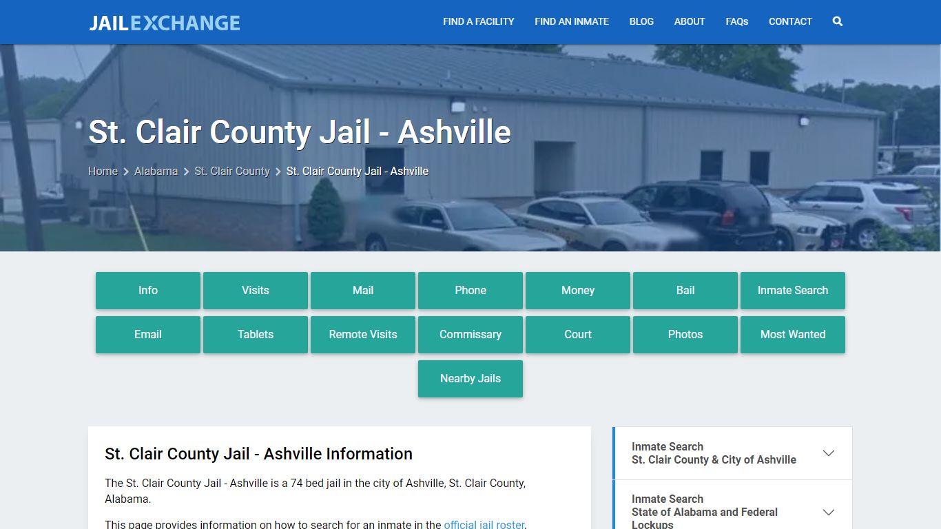 St. Clair County Jail - Ashville, AL Inmate Search, Information