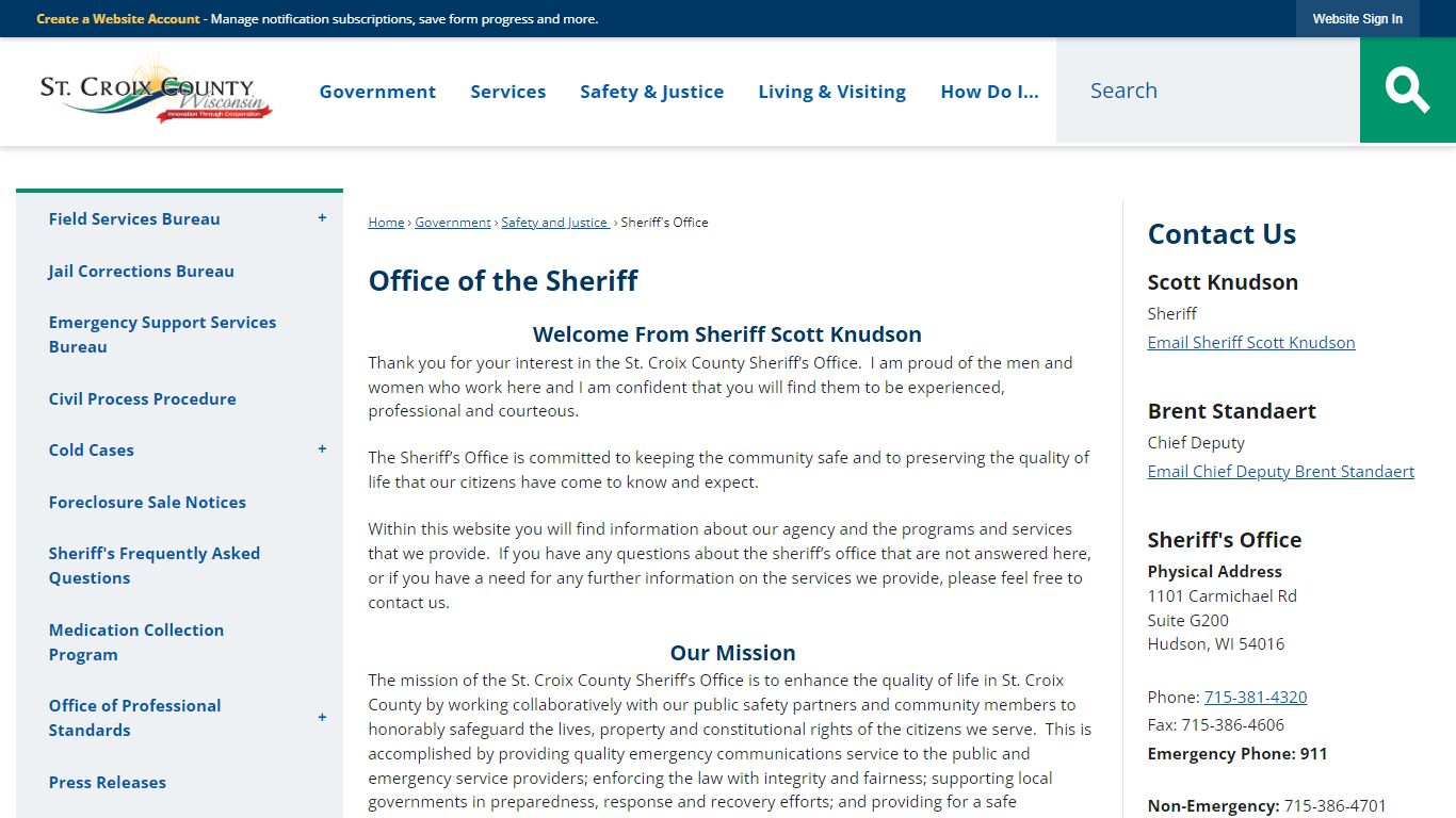 Office of the Sheriff | St. Croix County, WI