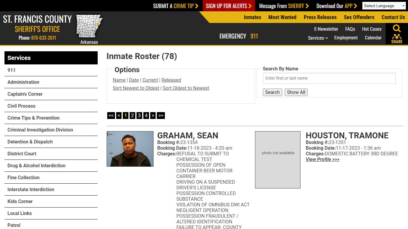 Inmate Roster (81) - St. Francis County Sheriff AR