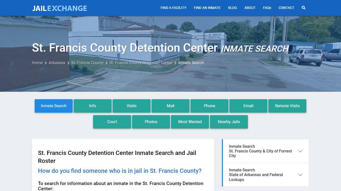 St. Francis County Detention Center Inmate Search - Jail Exchange