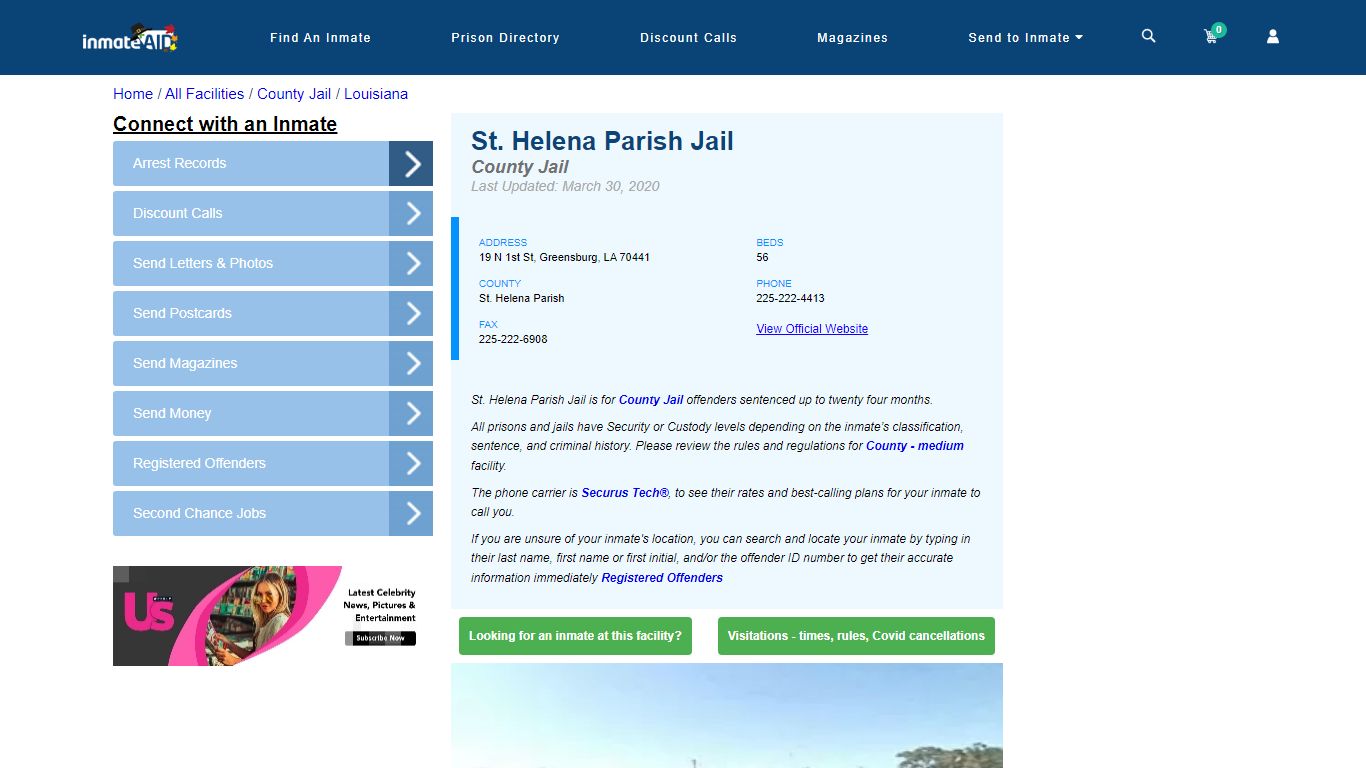 St. Helena Parish Jail - Inmate Locator - Greensburg, LA