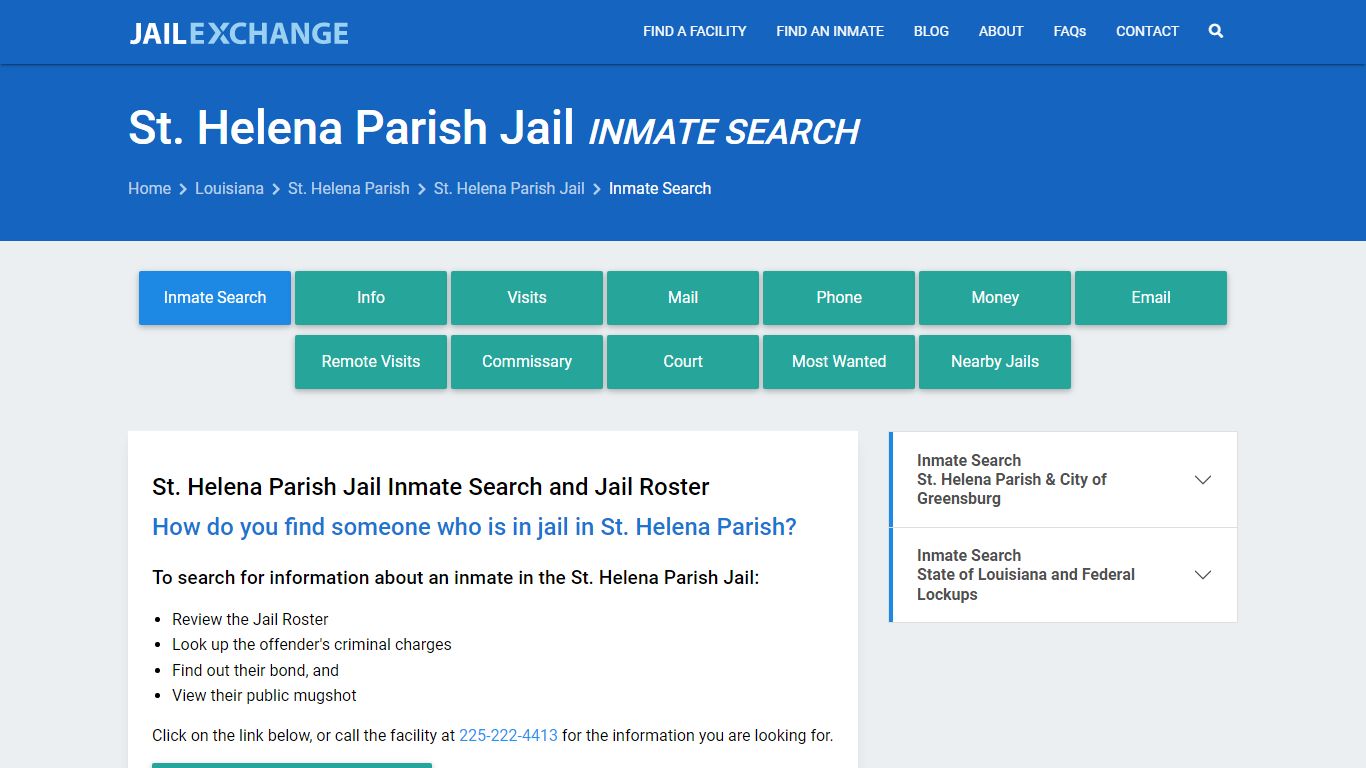 Inmate Search: Roster & Mugshots - St. Helena Parish Jail, LA