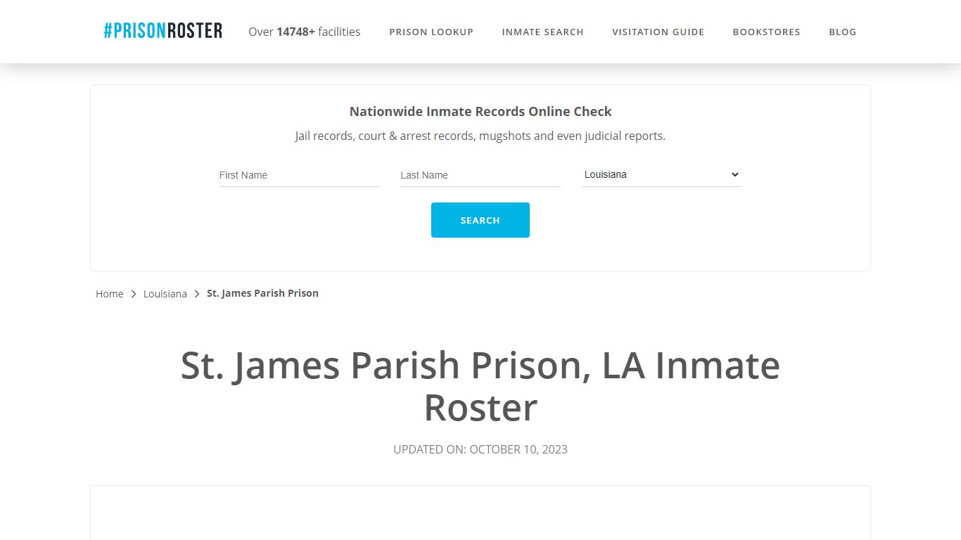 St. James Parish Prison, LA Inmate Roster - Prisonroster