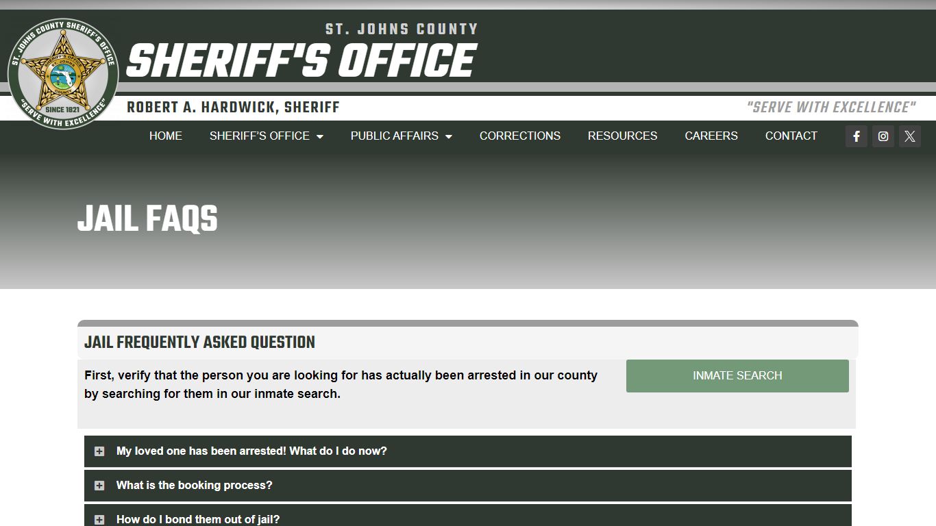 Jail Frequently Asked Questions - St. Johns County Sheriff's Office