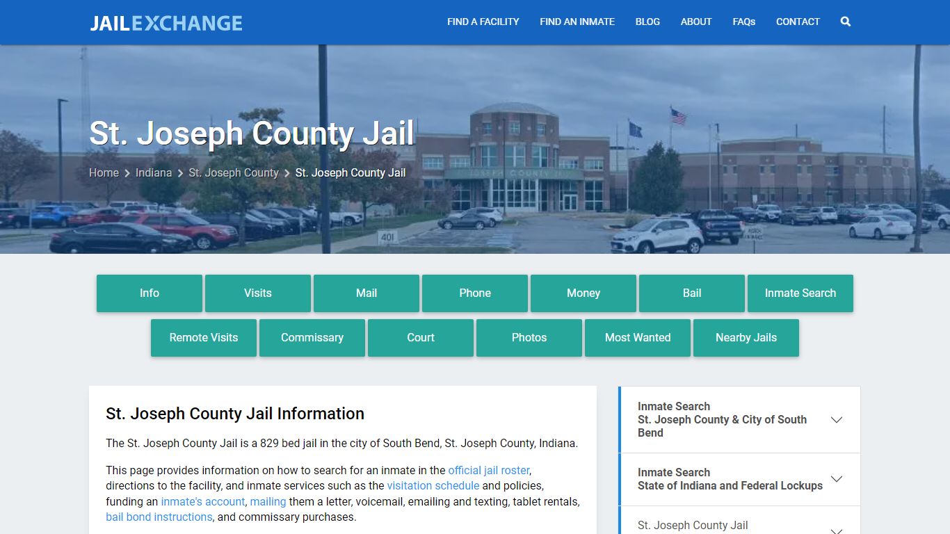 St. Joseph County Jail, IN Inmate Search, Information