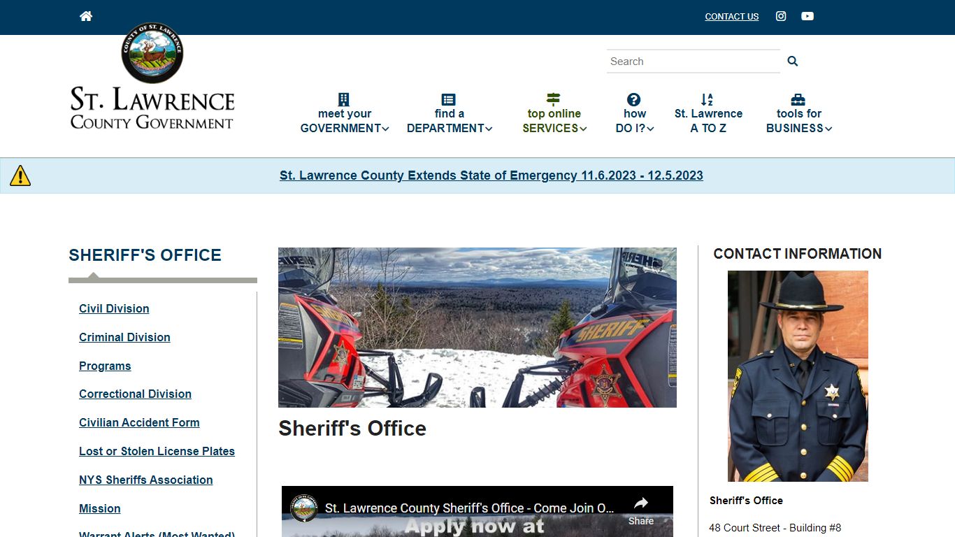 Sheriff's Office | St. Lawrence County