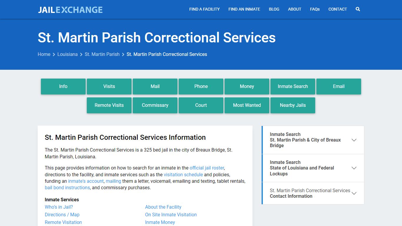 St. Martin Parish Correctional Services - Jail Exchange