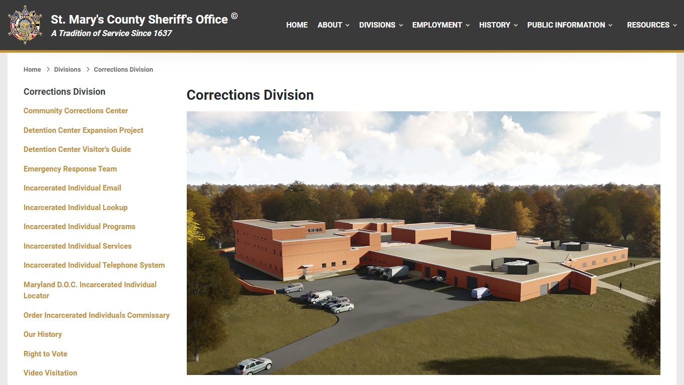 Corrections Division - St. Mary's County Sheriff's Office