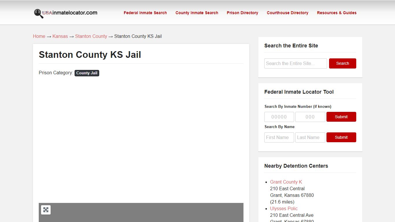 Stanton County KS Jail | USA Inmate Locator