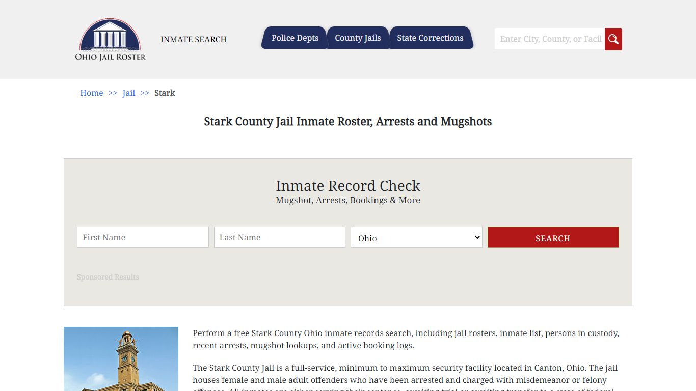 Stark County Jail Inmate Roster, Arrests and Mugshots