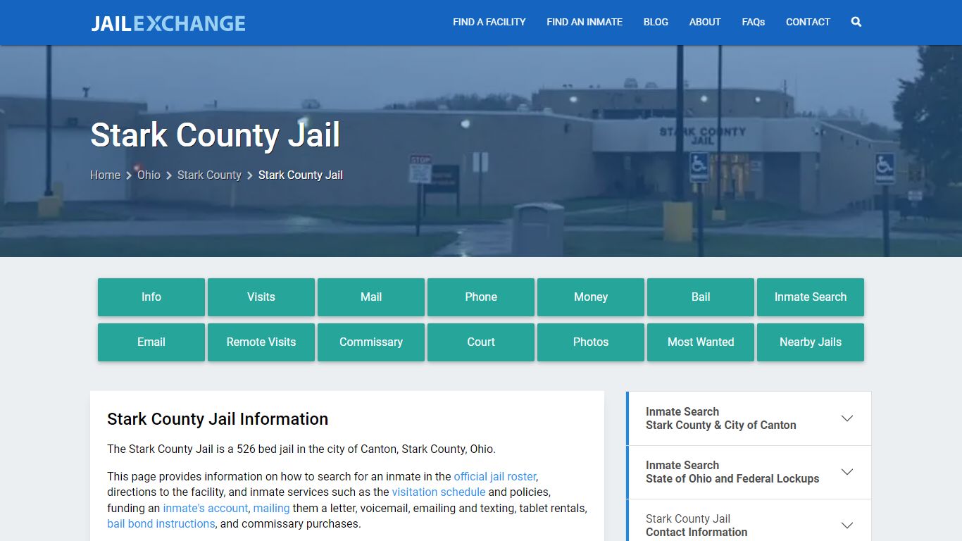 Stark County Jail, OH Inmate Search, Information