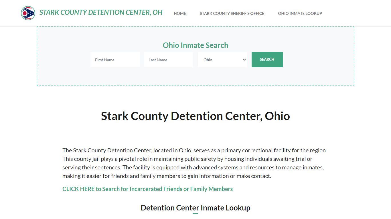Stark County Detention Center, OH Inmate Roster, Offender Search