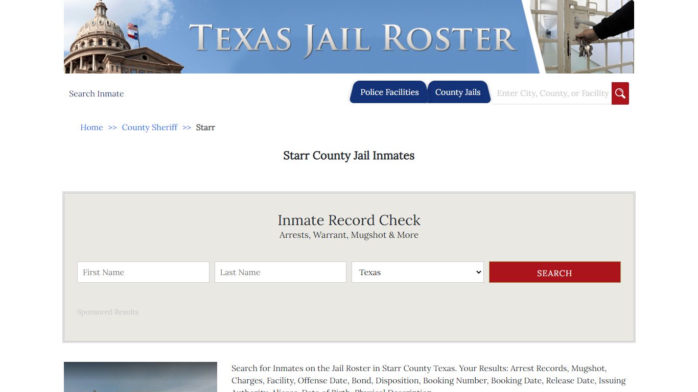Starr County Jail Inmates | Jail Roster Search