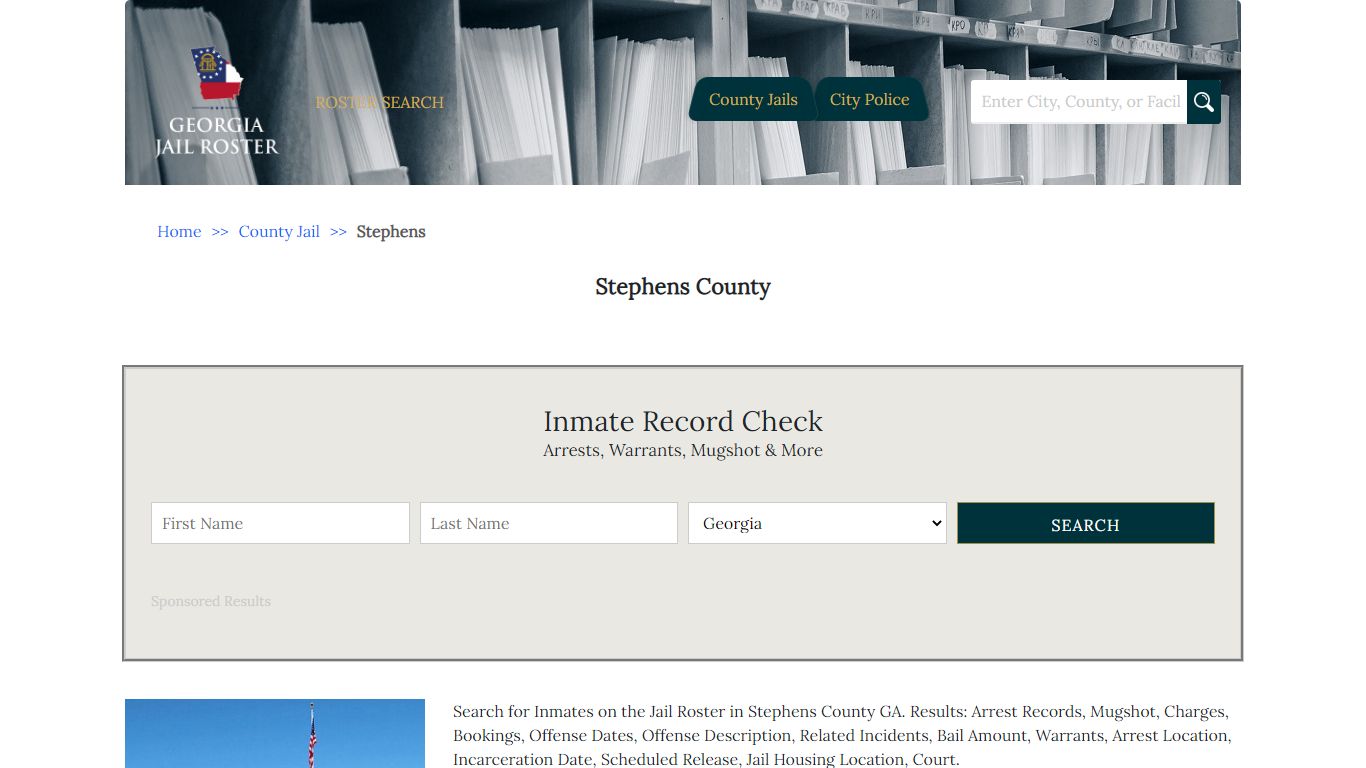 Stephens County | Georgia Jail Inmate Search