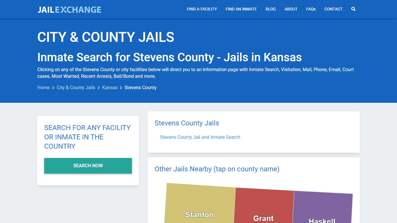 Inmate Search for Stevens County | Jails in Kansas - Jail Exchange
