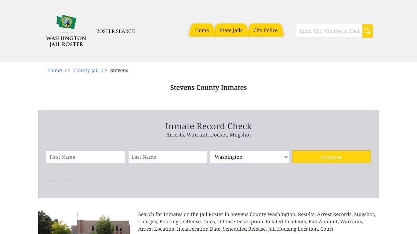 Stevens County Inmates | Jail Roster Search