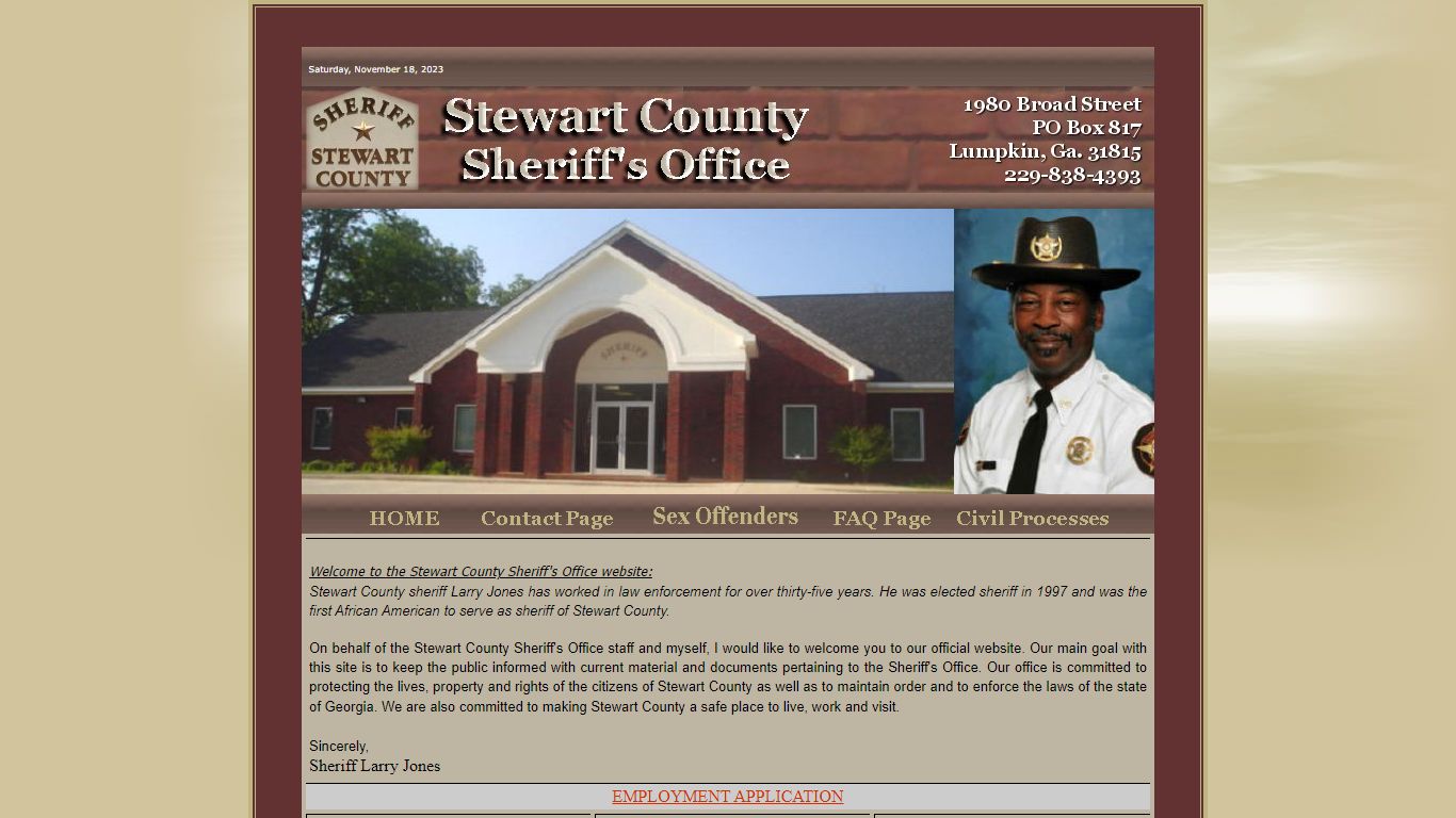 Stewart County Georgia Sheriff's Office official website