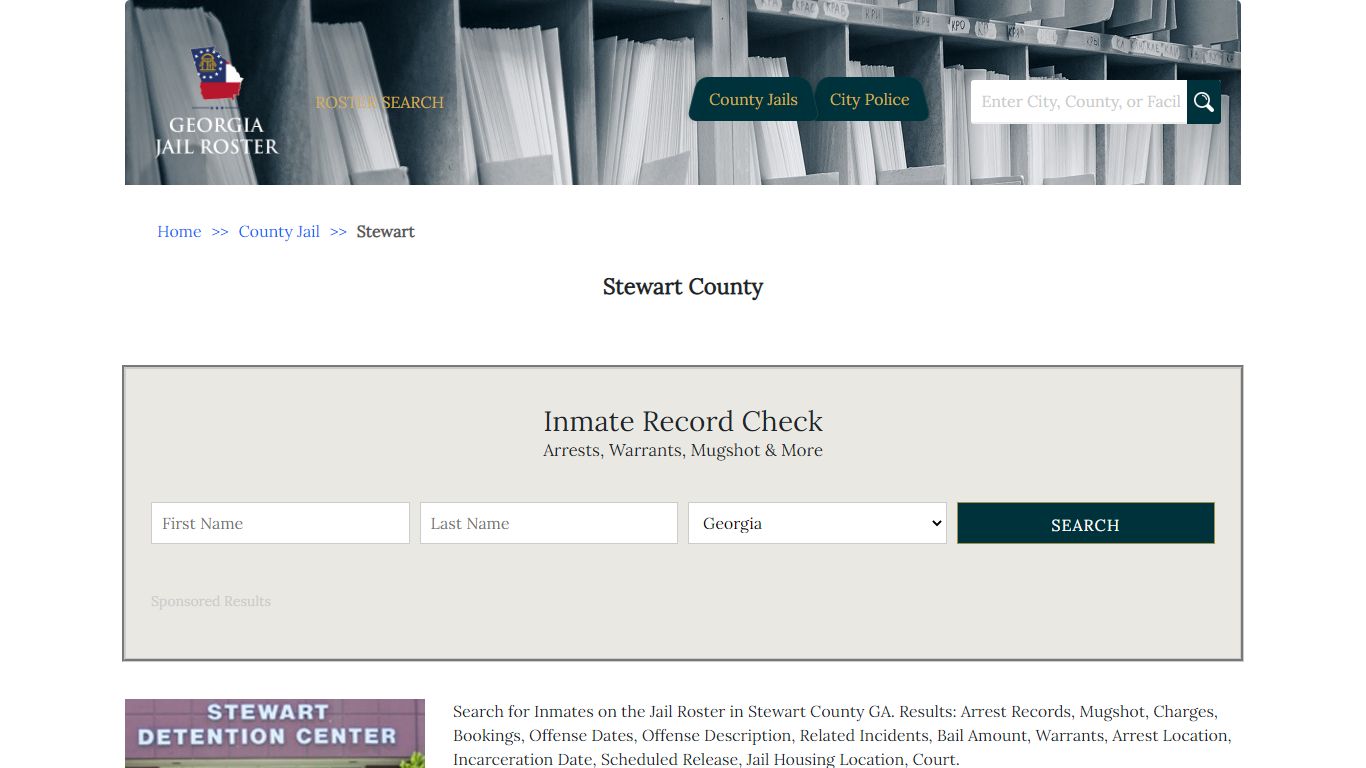 Stewart County | Georgia Jail Inmate Search